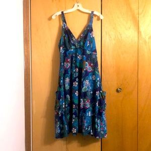 Summer dress XL by Alchemy Fashions- fun multicolour bohemian floral print
